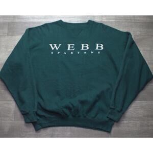Vintage Webb Spartans Green Sweatshirt Large Oversized Crewneck